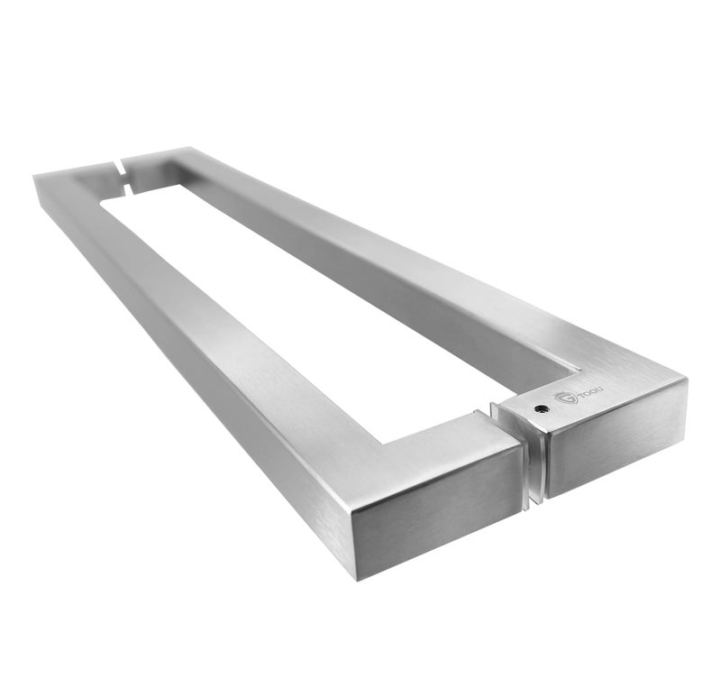 TOGU TG-R3030 Heavy Duty Commercial Grade 600mm/24 inches Square/Rectangle Shape Solid 1.2mm Thick Stainless Steel 304 Push Pull Door Handle, Full Brushed Stainless Steel Finish - Image 1